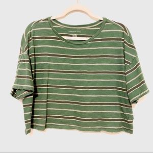 AE Striped Boxy Crop T-Shirt